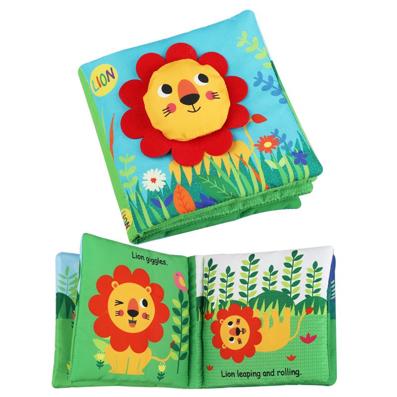 Nontoxic Soft Cloth Book Infants Crinkly Books Early Learning Toys for Toddlers