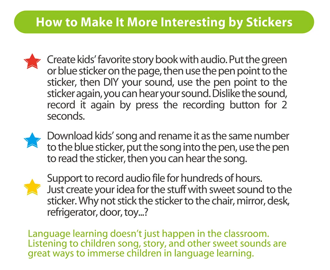 Oid Talking Reading Digital Pen for Children Learning Different Languages Education Toys