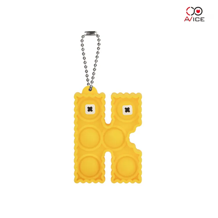 Pop Its Fidget Toys Mini Keychain Hand Popping Squeeze Toy for Kids Teens