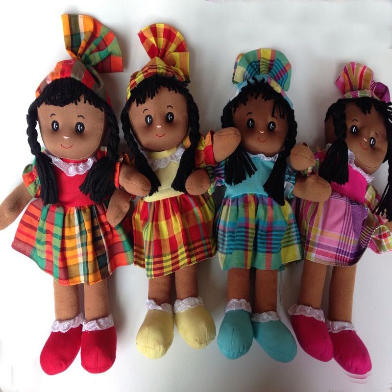 Private Label Custom Black Skin Soft Plush Stuffed Cloth Rag Doll Toys