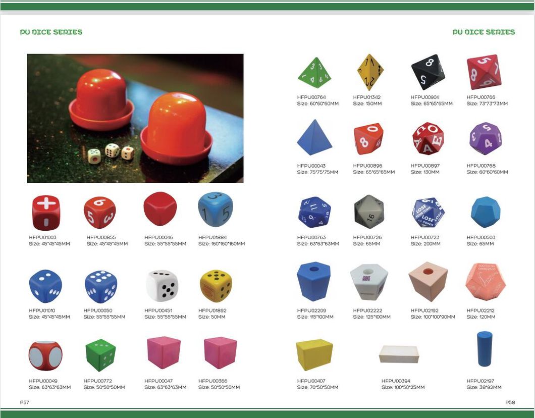 PU Plain Blue Dice Design Stress Ball Toy with Corporate Logo