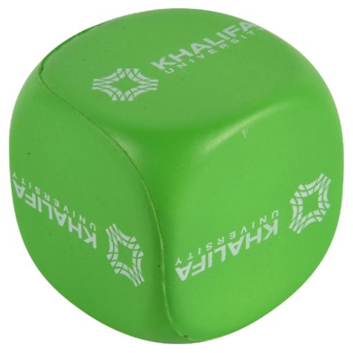 PU Plain Blue Dice Design Stress Ball Toy with Corporate Logo