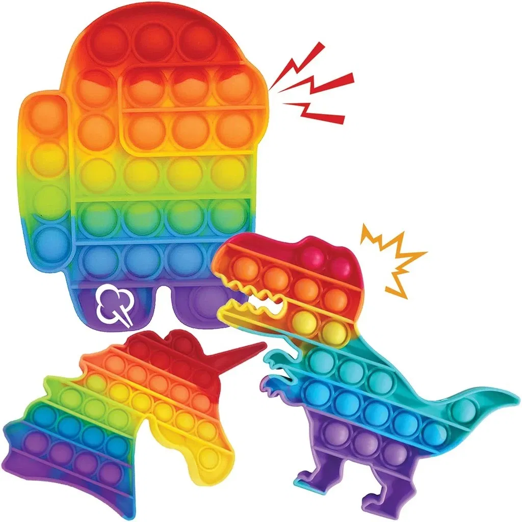 Push Pop Popit Fidget Toy Bubble Sensory Stress Relief Kids Family Silicone Game