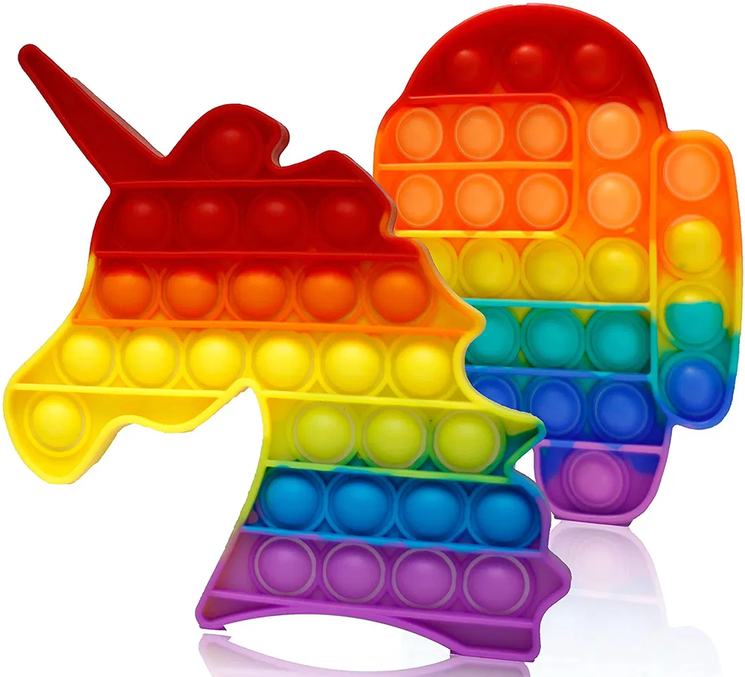 Push Pop Popit Fidget Toy Bubble Sensory Stress Relief Kids Family Silicone Game