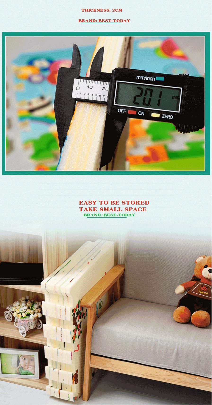 Puzzle Toy 2cm Baby Play Mat XPE Foam Waterproof Children′s Carpet Crawling Pad Living Room Activity Floor Mat XPE Puzzle Mats