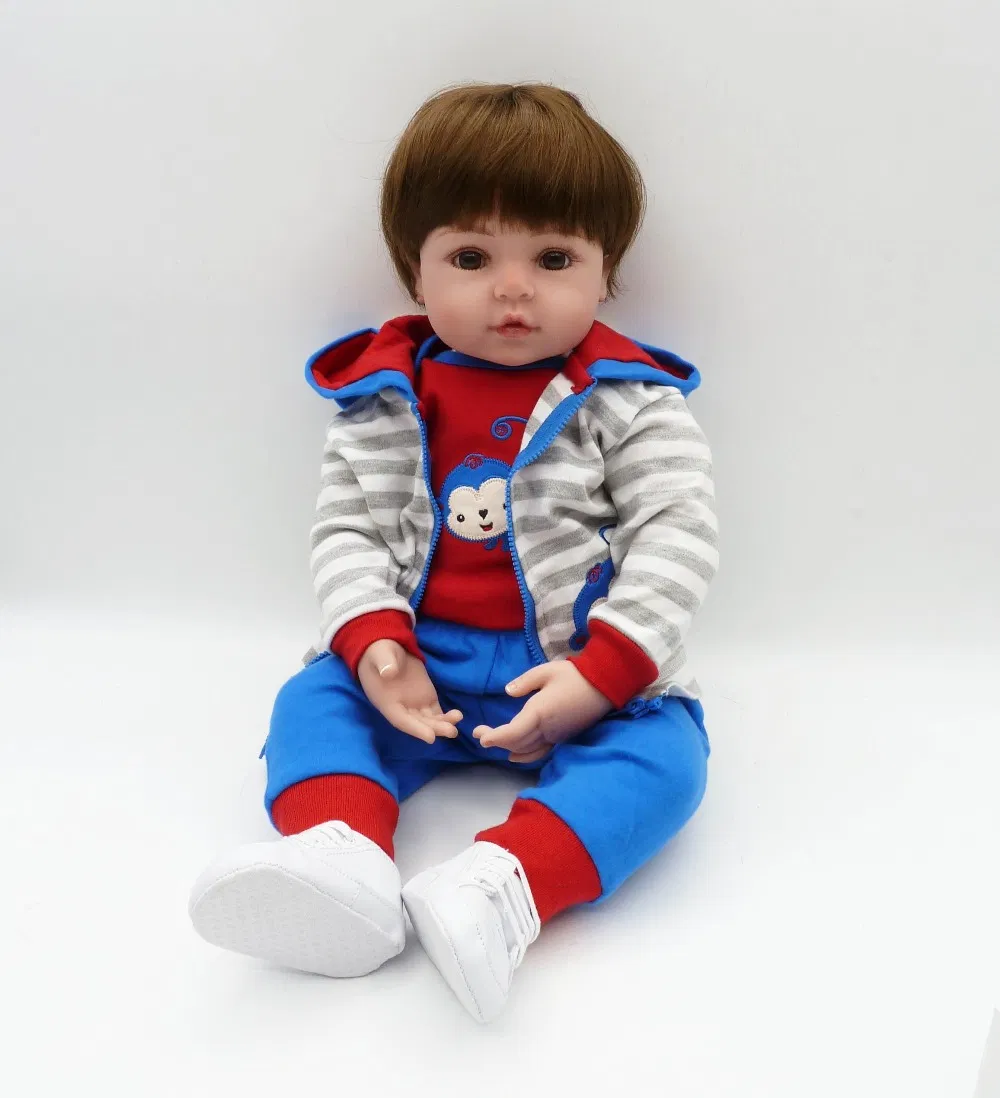 Reborn Toddler Boy 47cm Soft Silicone Bebe Doll Reborn Baby Toy for Girls Baby Birthday Gift for Child Bedtime Early Education