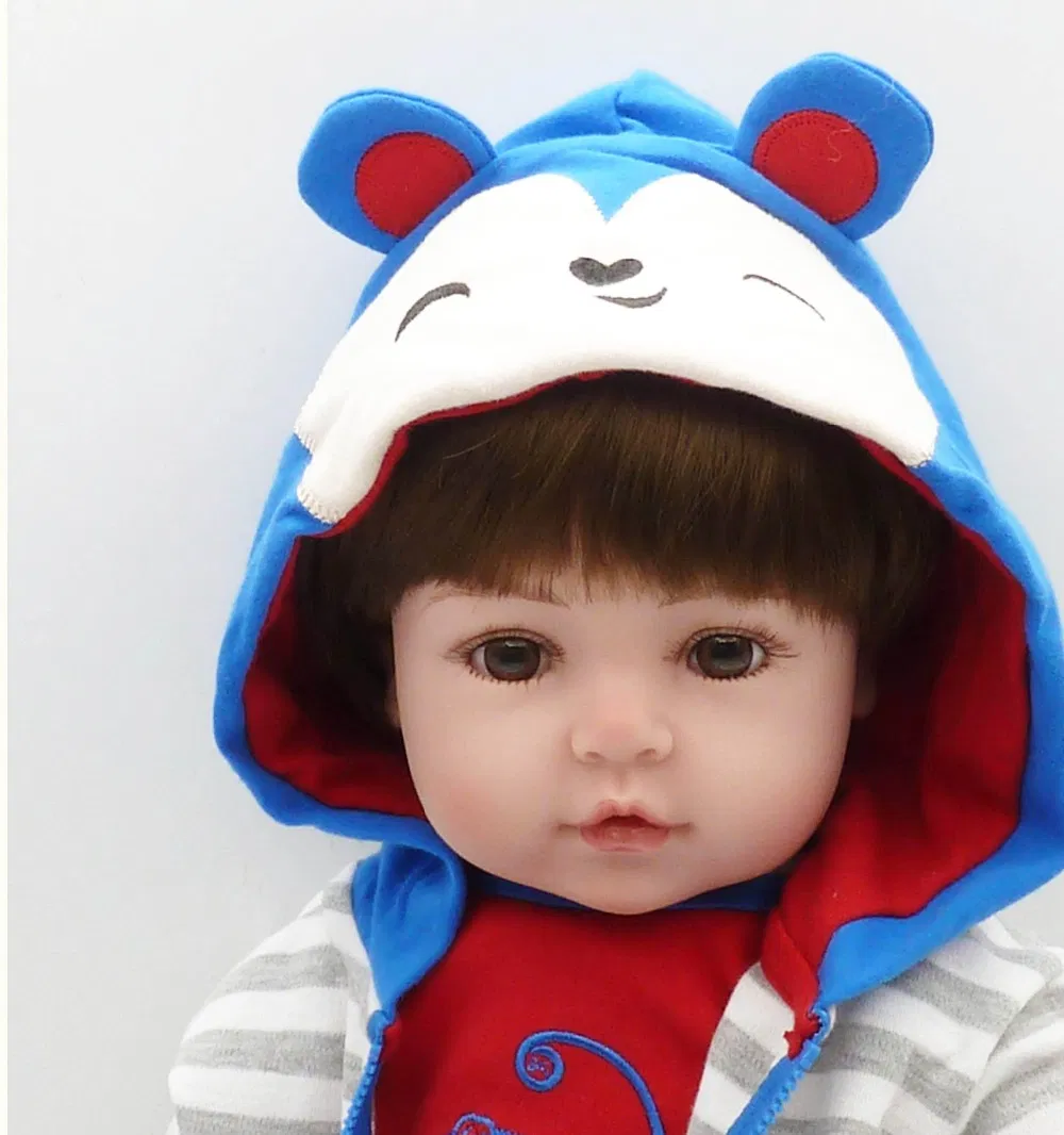 Reborn Toddler Boy 47cm Soft Silicone Bebe Doll Reborn Baby Toy for Girls Baby Birthday Gift for Child Bedtime Early Education