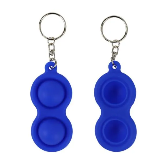 Safe Enough Silicone Stress Relief Hand Toys Keychain Push Sensory Handheld Mini Fidget Toy Kids Fingers Fidget Simple Dimple Toys