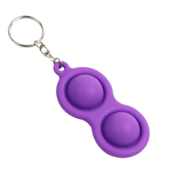 Safe Enough Silicone Stress Relief Hand Toys Keychain Push Sensory Handheld Mini Fidget Toy Kids Fingers Fidget Simple Dimple Toys