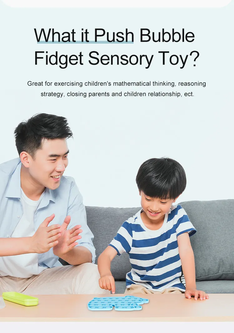 Silicone Bubble Keychain for Adult and Children Pop Its Fidget Toys