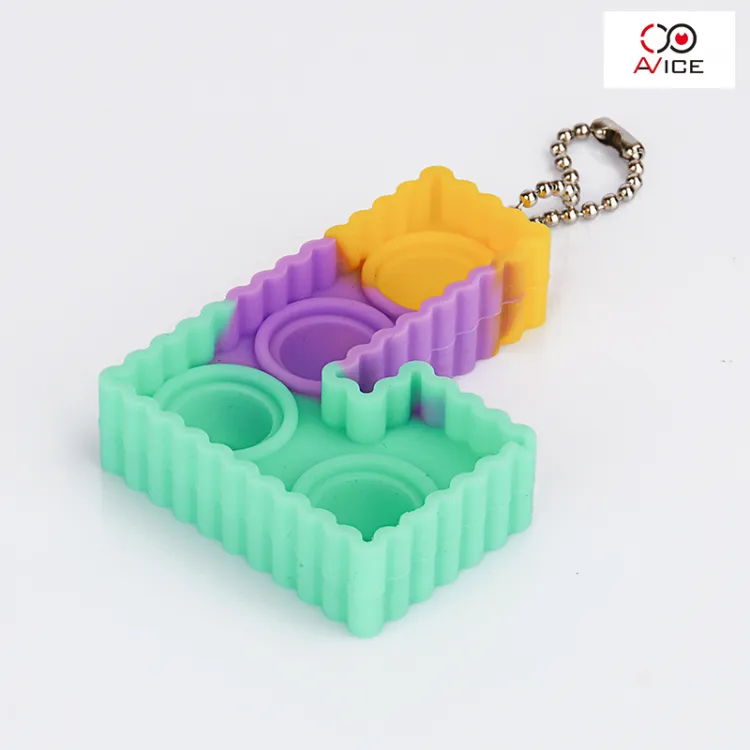 Silicone Bubble Keychain for Adult and Children Pop Its Fidget Toys