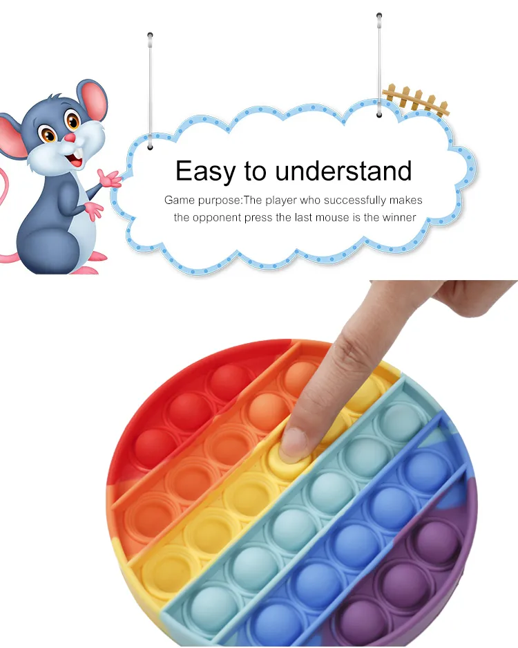 Silicone Bubble Keychain for Adult and Children Pop Its Fidget Toys