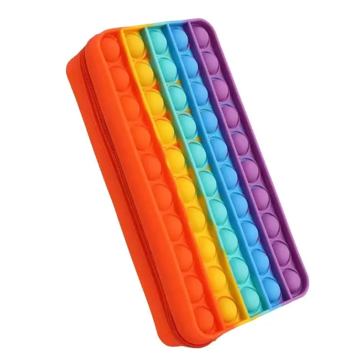 Silicone Push Pop It Bubble Sensory Fidget Adult Kids Intellectual Educational DIY Stress Anxiety Reducing Toy