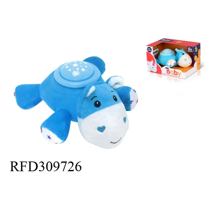 Soothing Sleep Toy Stuffed & Plush Toy Animal Hippopotamus Toy with Music Colorful Light