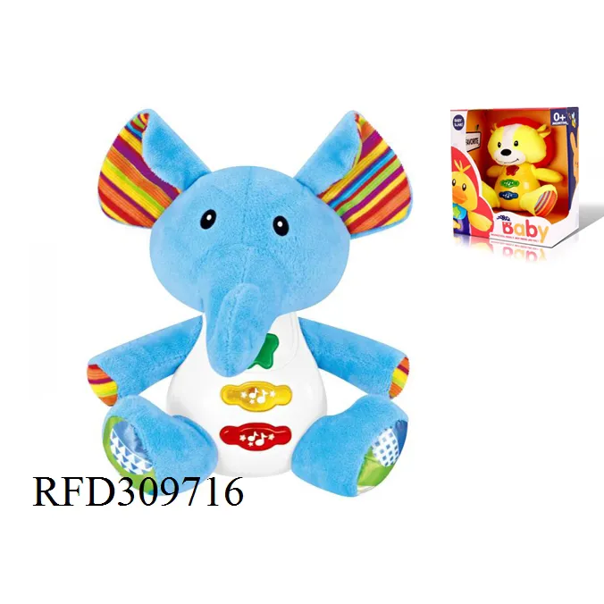 Soothing Sleep Toy Stuffed & Plush Toy Animal Hippopotamus Toy with Music Colorful Light