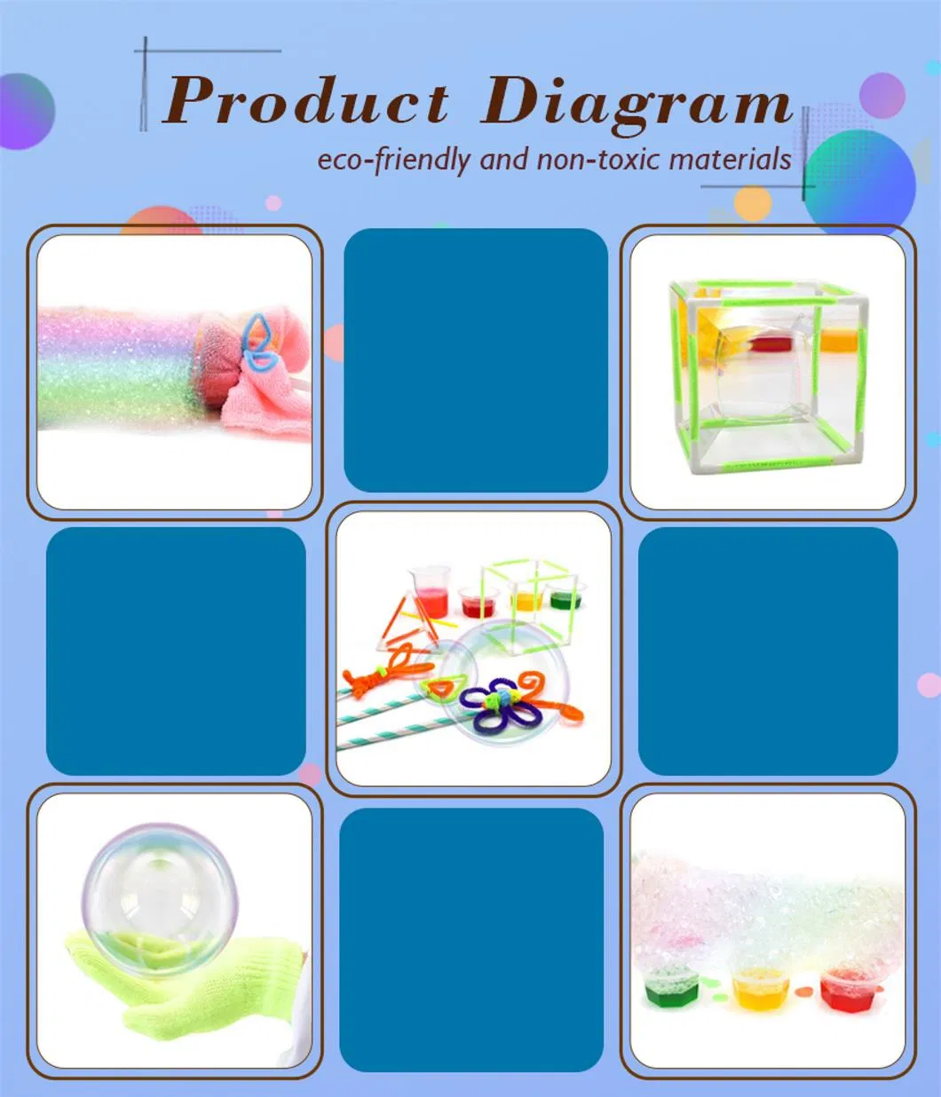 Stem Children DIY Fun Bubble Making Kit Science Toy for Kids