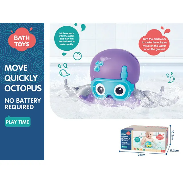 Swimming Pool Toy Clockwork Walking Octopus Floating Toy Bath Toys for Toddlers Kids Swimming Octopus