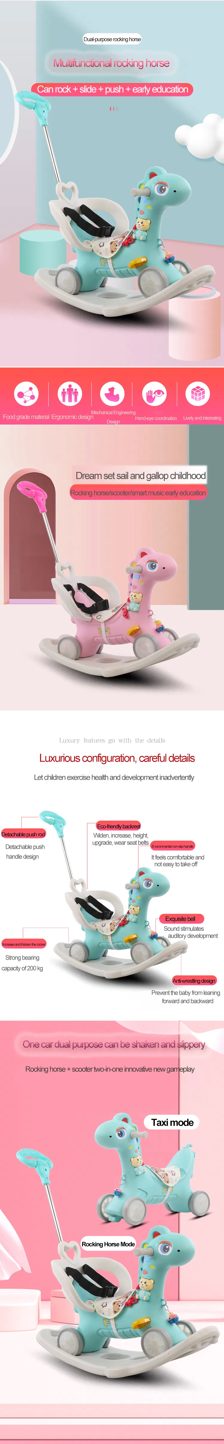 The Supplier Sells Three in One Baby Horse Rocking Toys