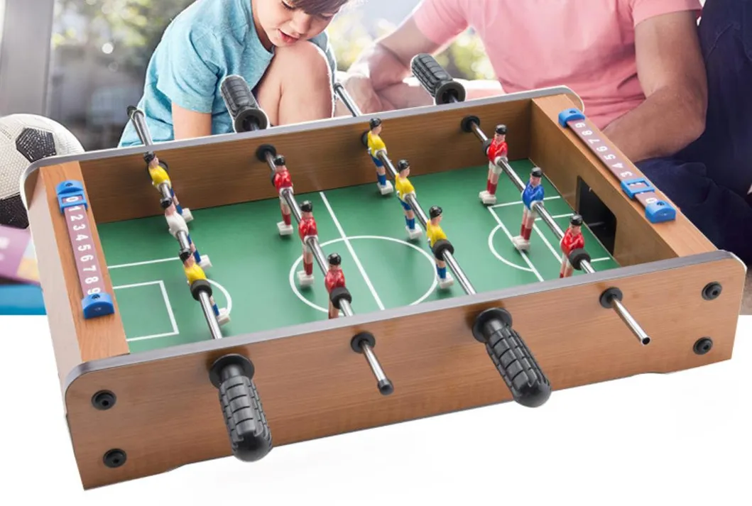Toy Football Machine, Puzzle Game, Children′s Table Football, Wooden Indoor Mini Football Table