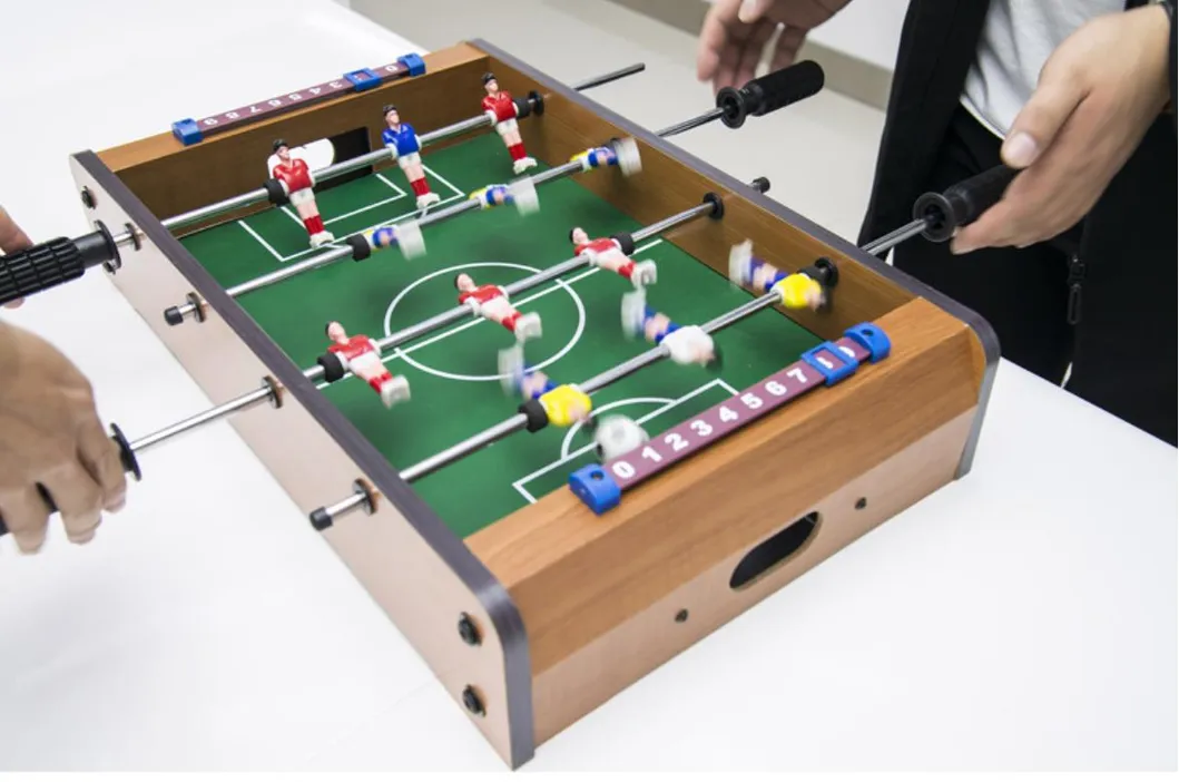 Toy Football Machine, Puzzle Game, Children′s Table Football, Wooden Indoor Mini Football Table