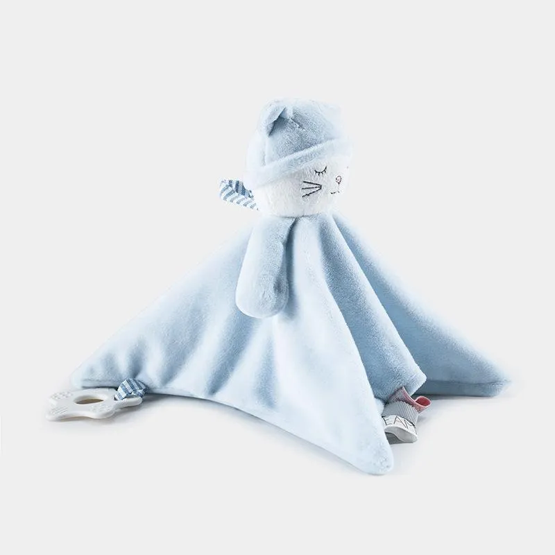 Wholesale Blue Cat Comforting Towel Baby Sleeping Comfort Plush Toys