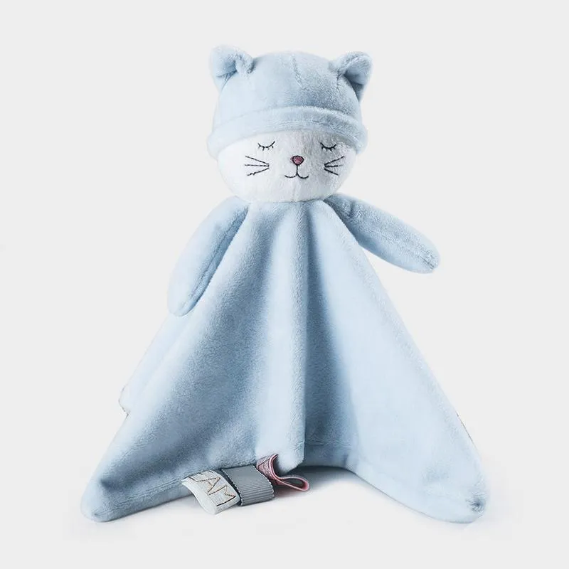 Wholesale Blue Cat Comforting Towel Baby Sleeping Comfort Plush Toys