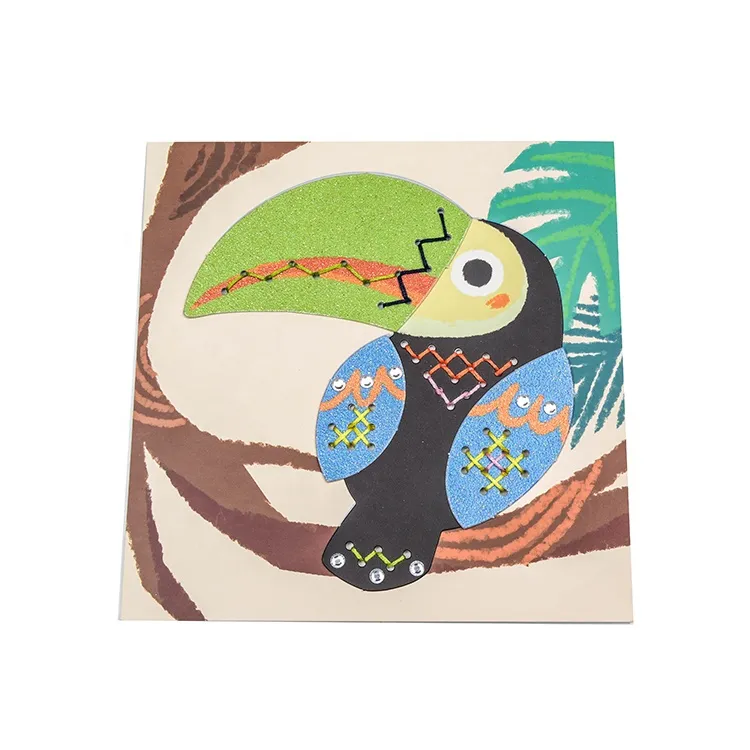 Wholesale DIY School Stationery Toy Cross Stitch Kit Toucan Cross Stitch Set