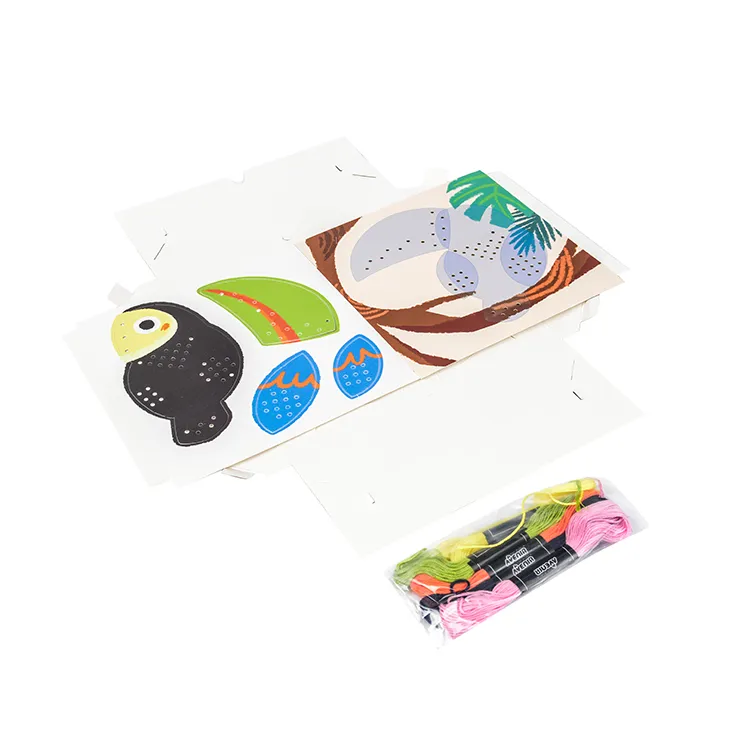 Wholesale DIY School Stationery Toy Cross Stitch Kit Toucan Cross Stitch Set
