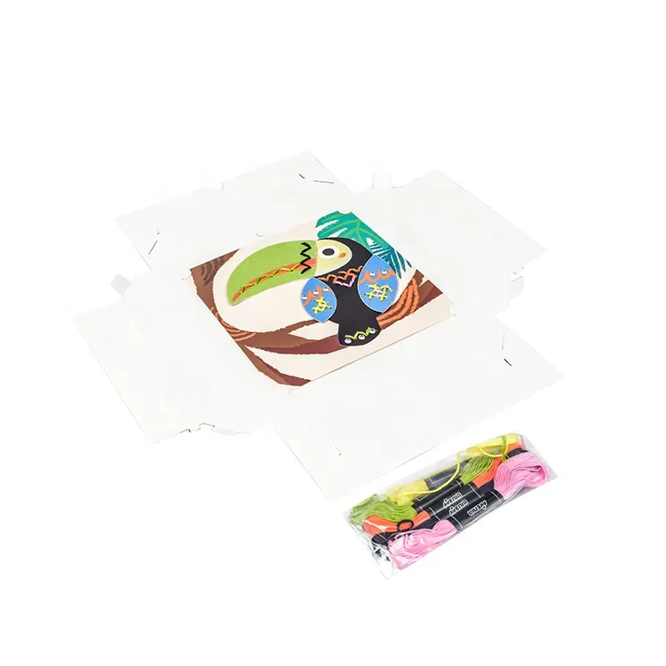 Wholesale DIY School Stationery Toy Cross Stitch Kit Toucan Cross Stitch Set