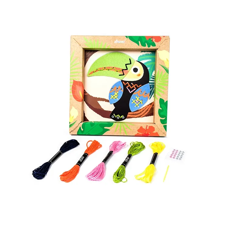 Wholesale School Stationery DIY Toy Cross Stitch Set Toucan Cross Stitch Kit