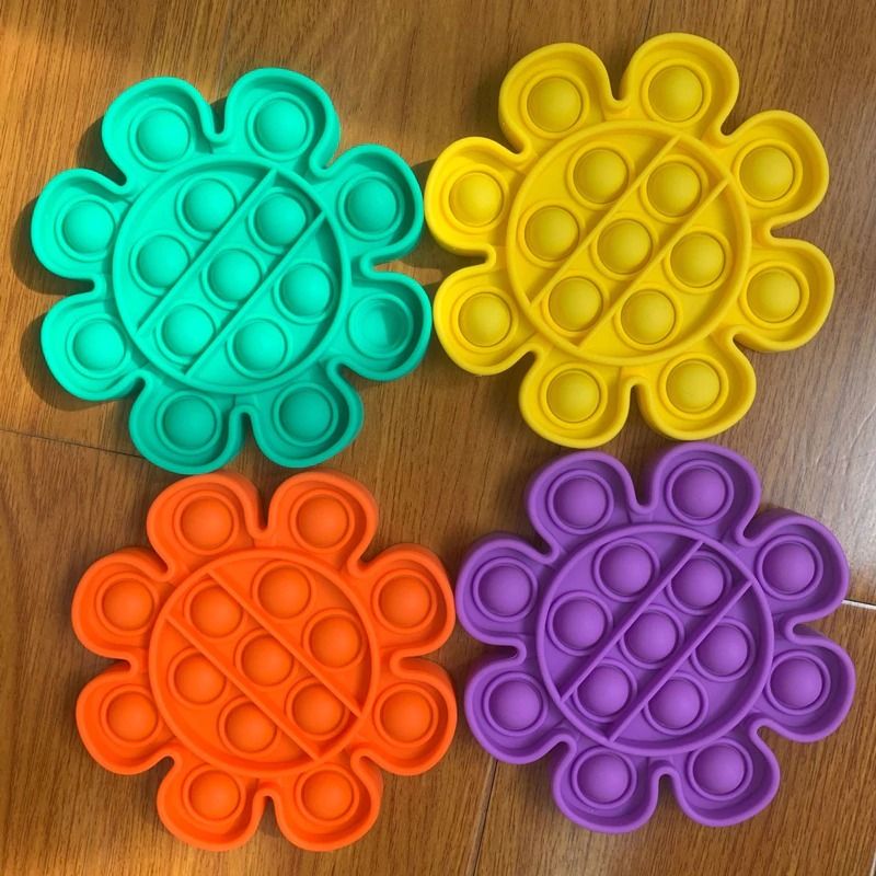 Wholesale Silicone Popit Stress Relief Desktop Kids Toy Baby Practice Board Baby Educational Early Figit Push Pop Bubble Simple Dimple Fidget Sensory Mouse Lost
