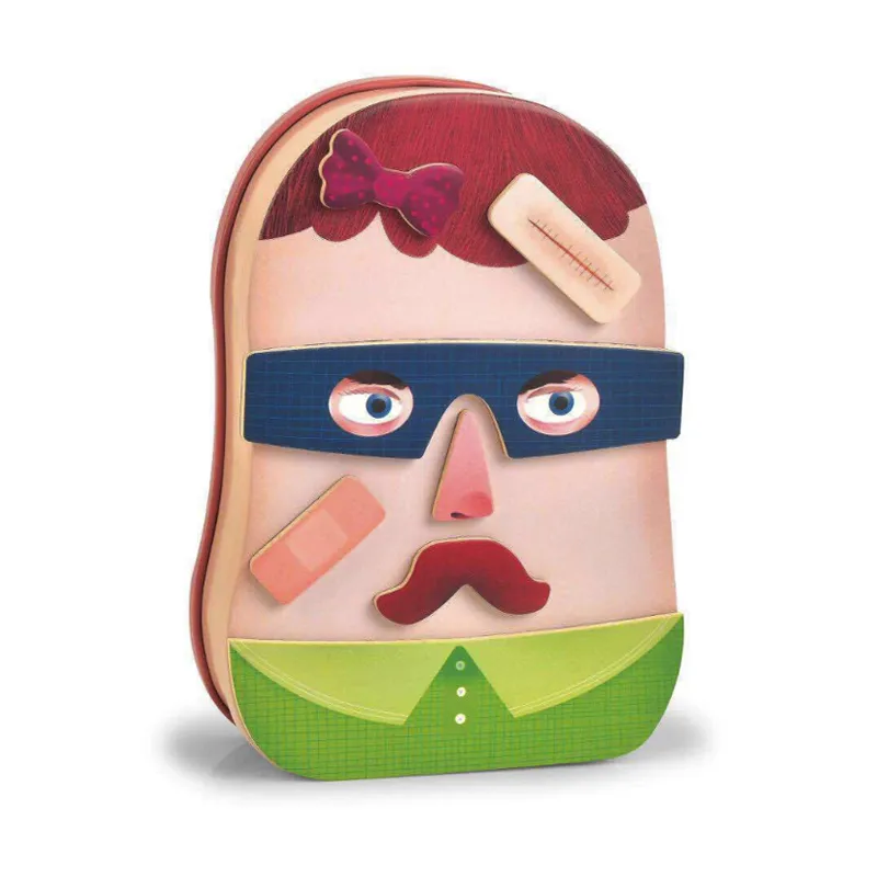 Wooden Facial Expression Puzzle Toy for Kids Educational Learning Toy Baby Toy 38 PCS Safe Children Toy with Smooth Edges