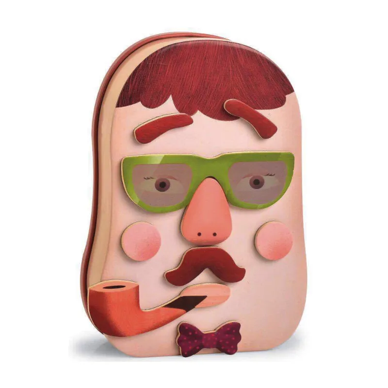 Wooden Facial Expression Puzzle Toy for Kids Educational Learning Toy Baby Toy 38 PCS Safe Children Toy with Smooth Edges