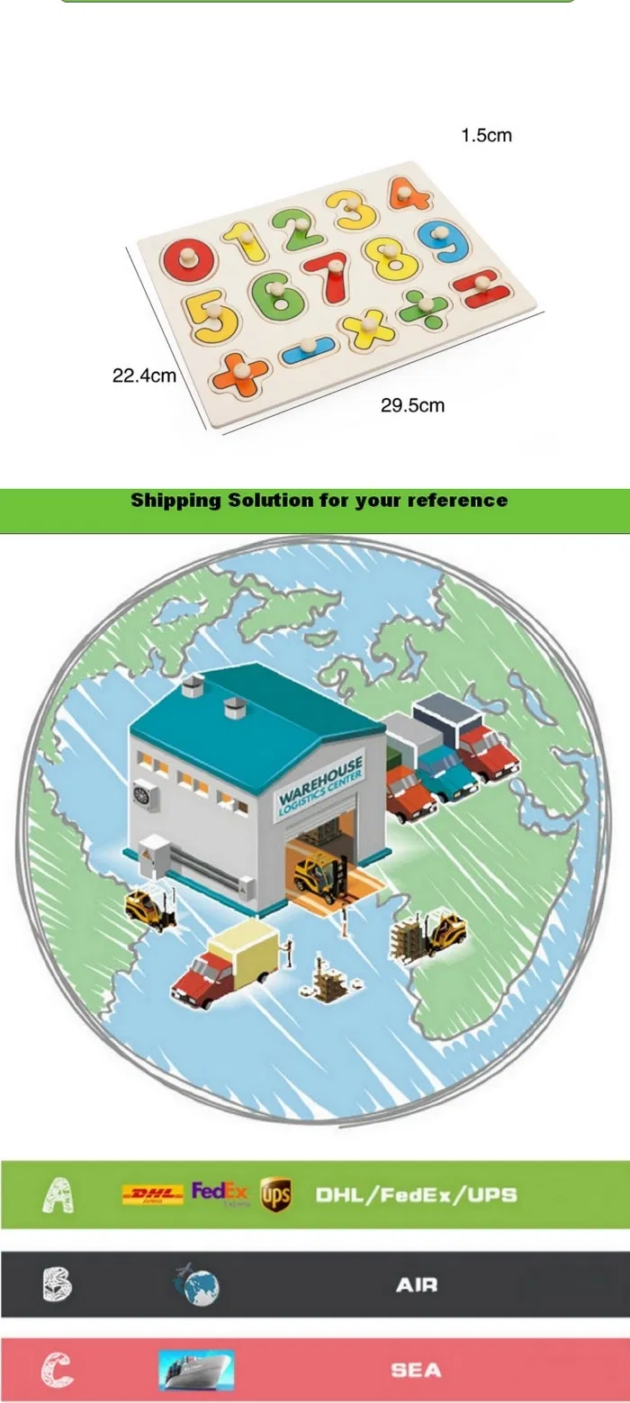 Wooden Numbers Letters Shapes Animals Learning Toy for Kids 1 Year up Educational Montessori Wooden Puzzle Toy for Baby Boys Girls with Storage Board