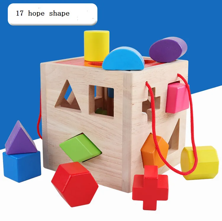 Wooden Shape Sorter Toy Educational Shape Color Geometry Learning Sorting Toys for Kids and Toddlers