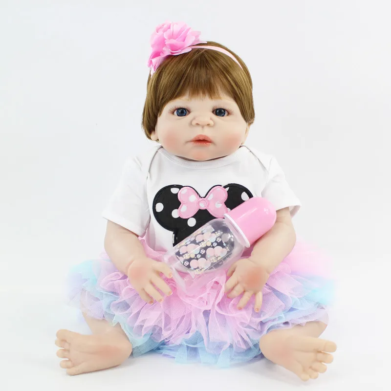 Yosi Doll Reborn Baby Dolls 22 Inch Realistic Newborn Baby Dolls Lifelike Baby Girl Soft Silicon Body Handmade Real Life Reborn Dolls Gift Set Girls