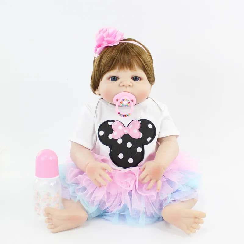 Yosi Doll Reborn Baby Dolls 22 Inch Realistic Newborn Baby Dolls Lifelike Baby Girl Soft Silicon Body Handmade Real Life Reborn Dolls Gift Set Girls