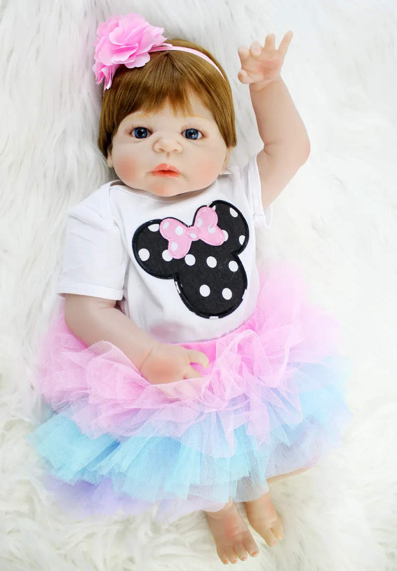 Yosi Doll Reborn Baby Dolls 22 Inch Realistic Newborn Baby Dolls Lifelike Baby Girl Soft Silicon Body Handmade Real Life Reborn Dolls Gift Set Girls